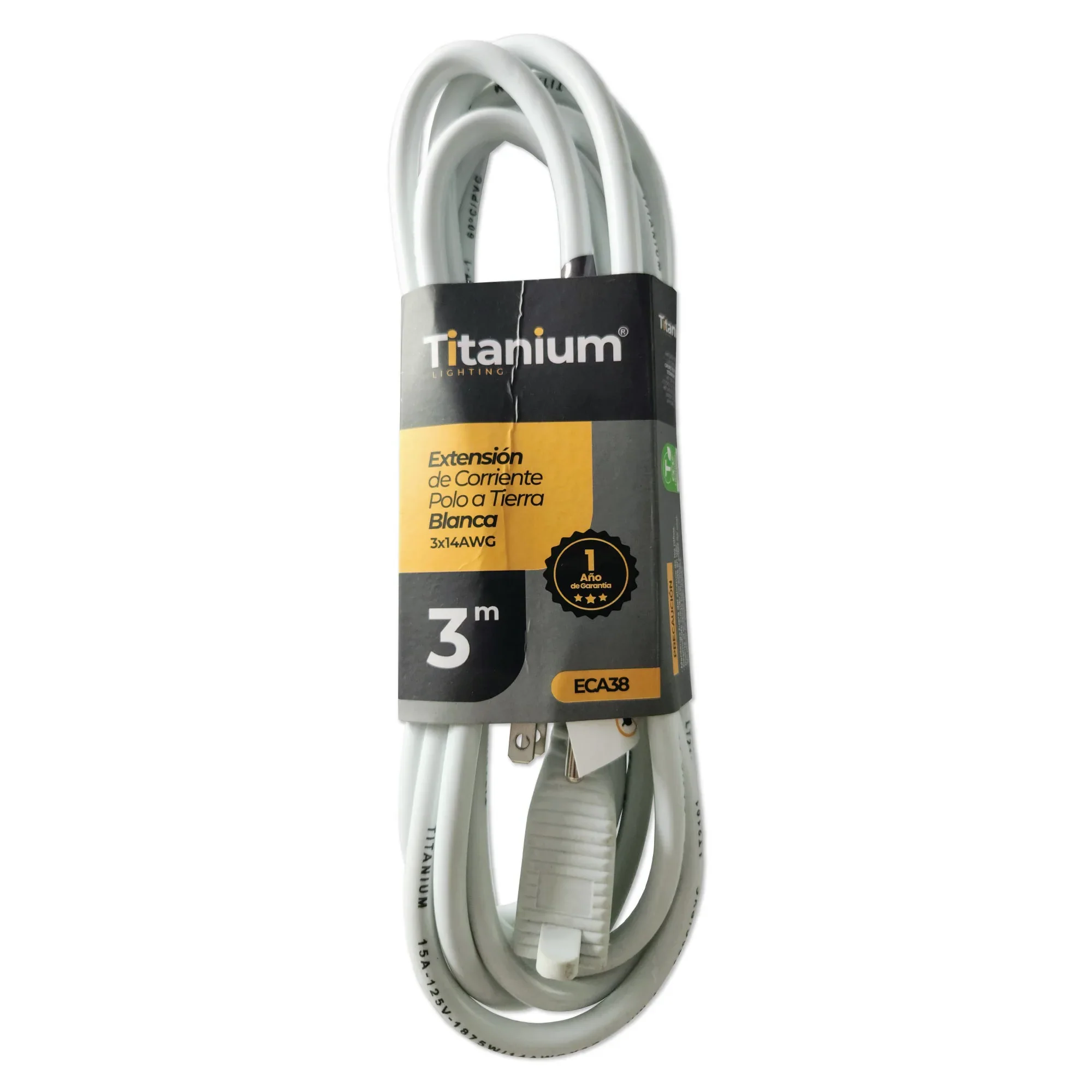 REF ECA 38 Extensión eléctrica polo a tierra cable blanco Mercury (3CM)