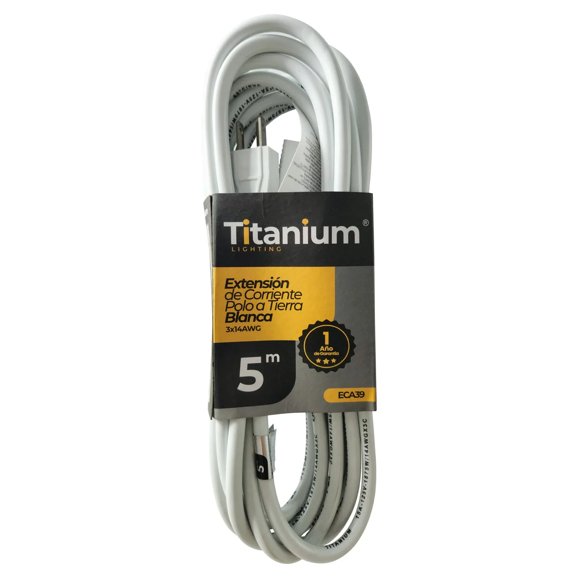 REF ECA39 Extensión eléctrica polo a tierra cable blanco Mercury (5m)