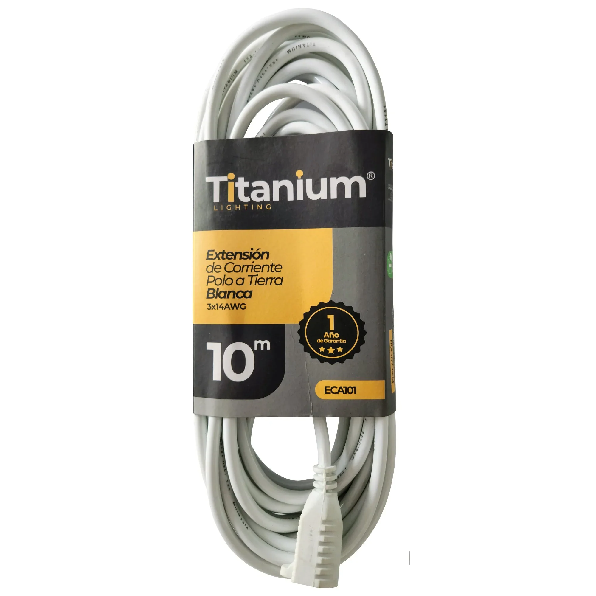 REF ECA 101 Extensión Eléctrica Polo a Tierra 10m Cable Blanco