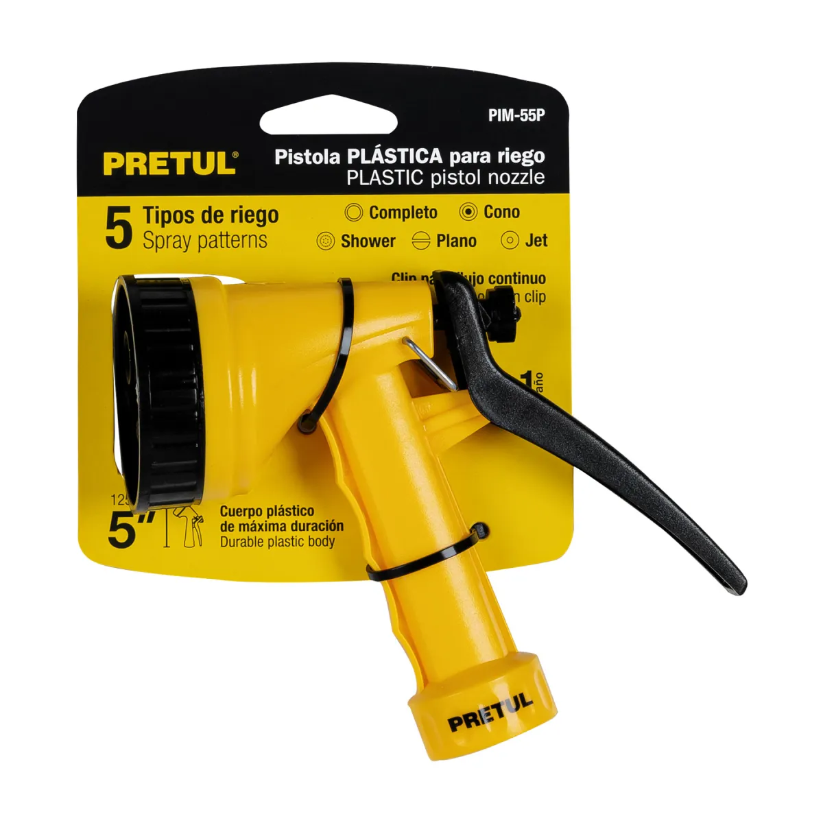 REF 22765 PISTOLA PLASTICA RIEGO PRETUL