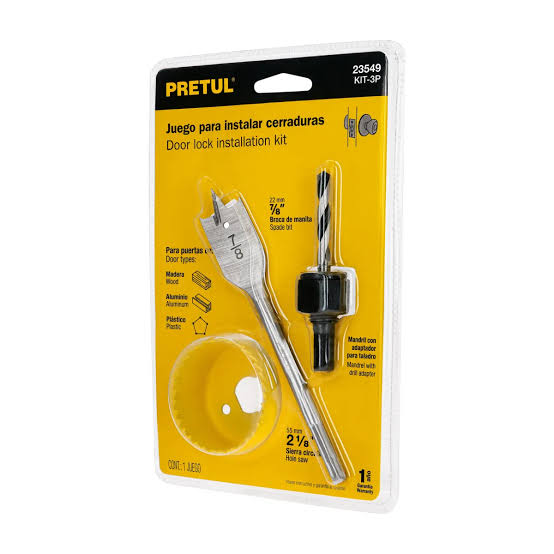 REF 23549 JUEGO INSTALAR CERRADURA PRETUL