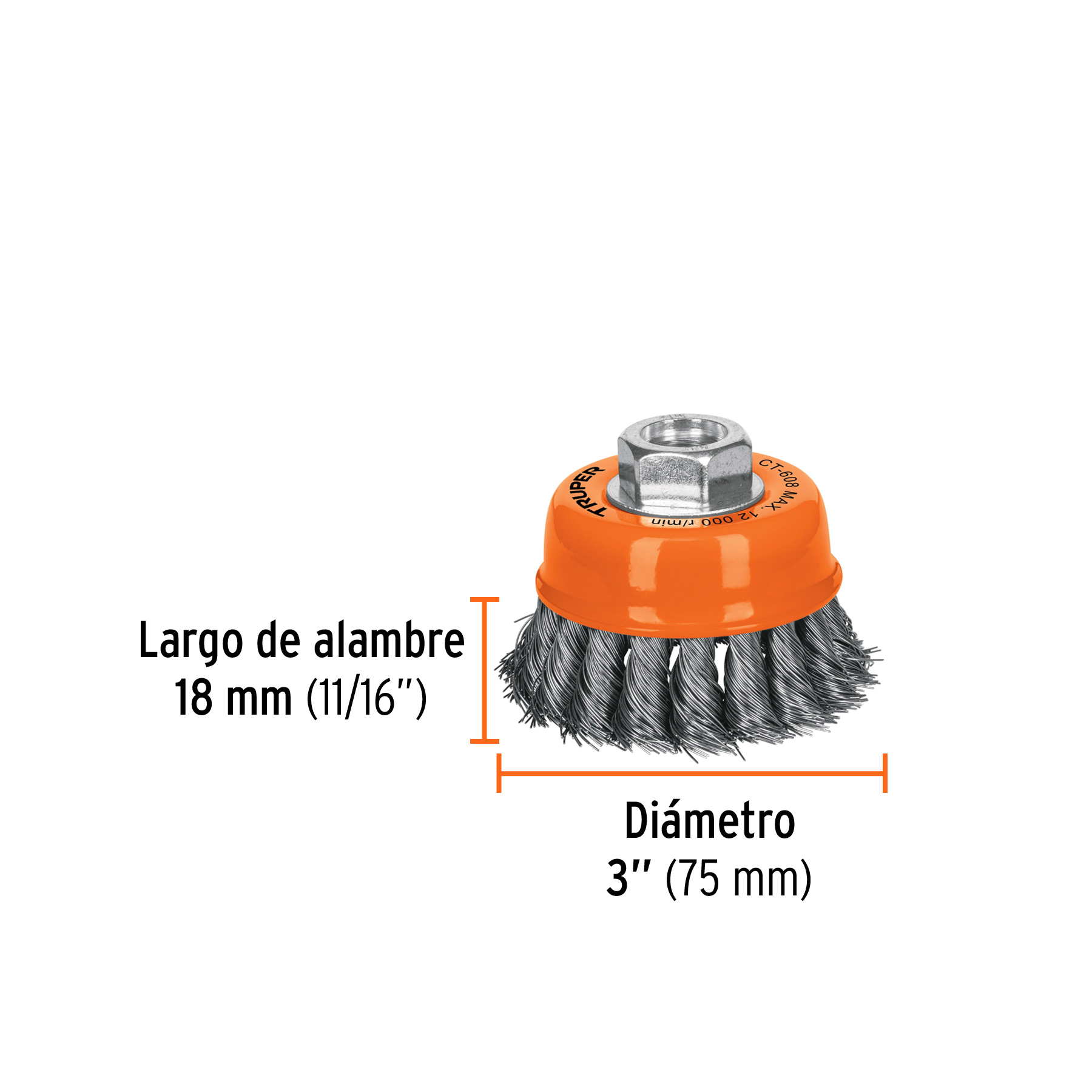 REF 14186 CERDA DE COPA ALMBRE 3"