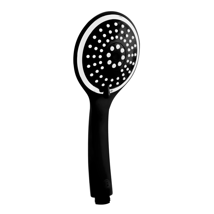 REF YW022 TELEDUCHA REDONDA 3 FUNCIONES EN ABS DE 4" NEGRO -CROMADO