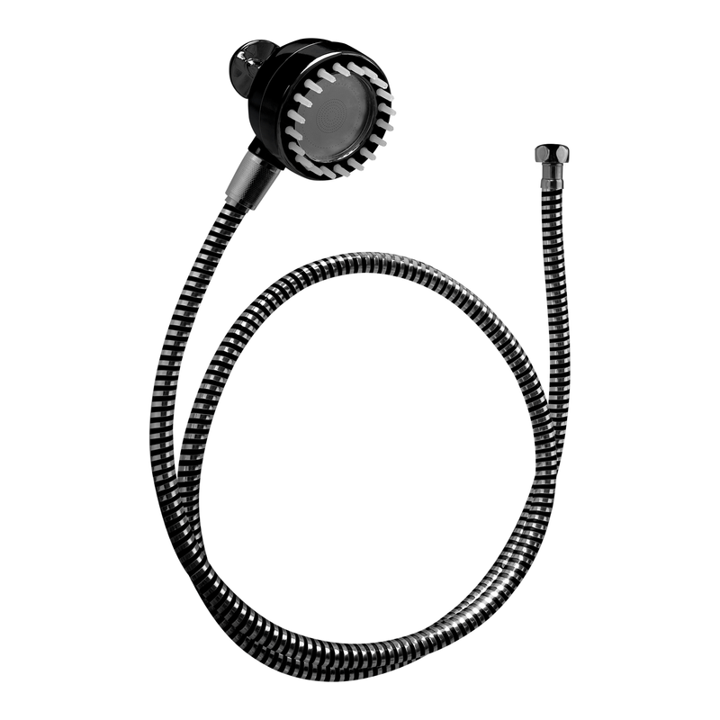 REF ADB-07 ACCESORIOS TELEDUCHA BLACK + MANGUERA MARCA BOCCHERINI