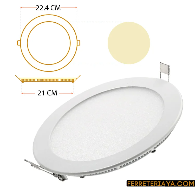 REF IPL13 PANEL INCRUSTAR REDONDO LUZ CALIDA 18W