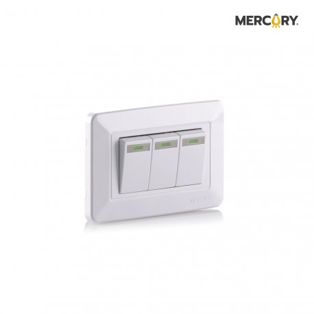 REF ETI10 Interruptor triple conmutable Mercury blanco 118Z-03