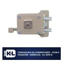 REF KL-KL1070D CERRADURA SOBREPONER DOBLE PASADOR DERECHA