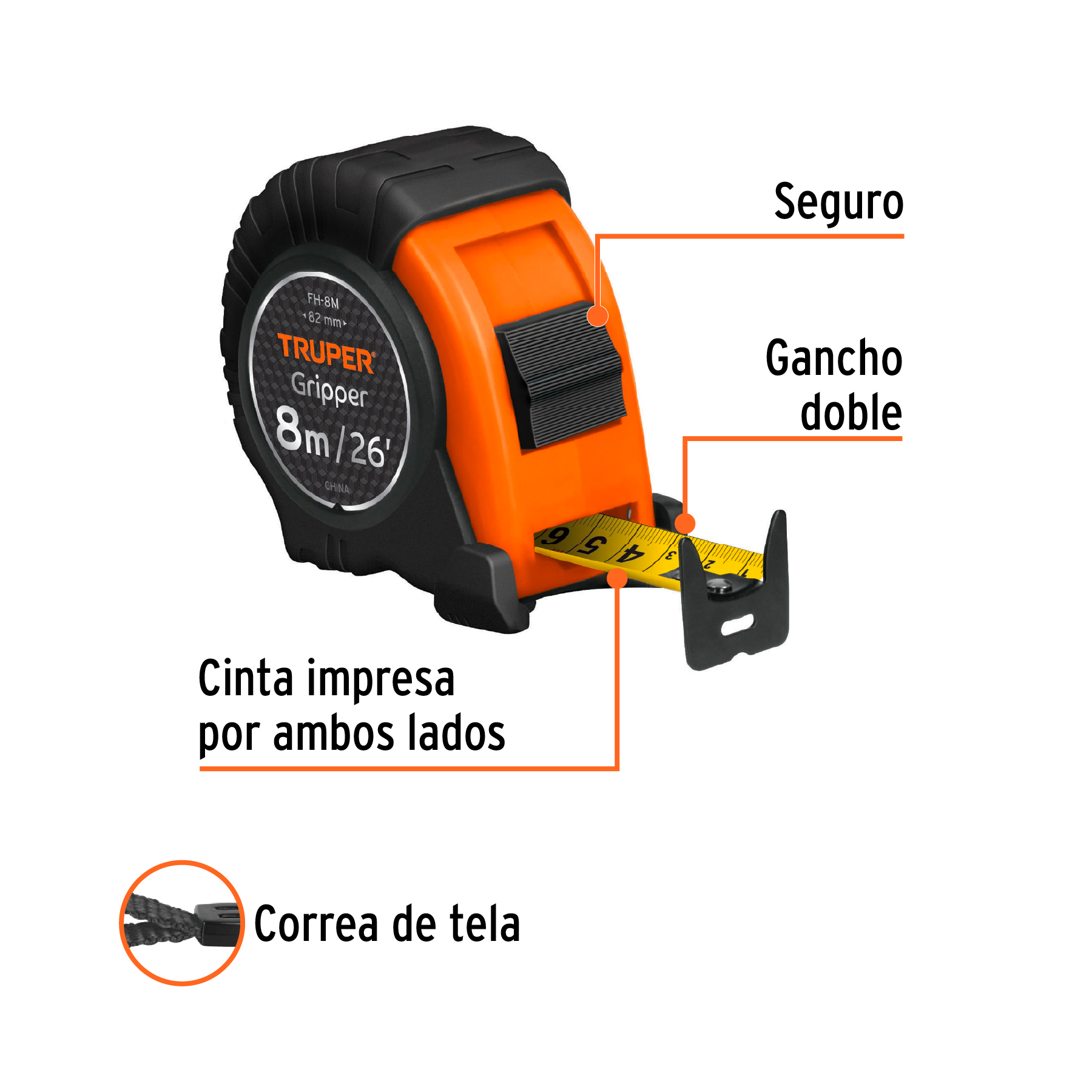 REF 14579 FLEXOMETRO 8M TRUPER