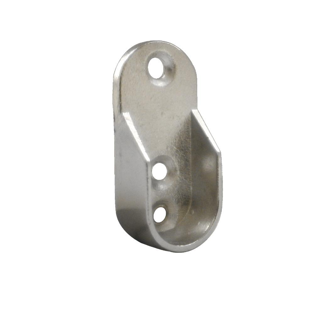 SOPORTE  CLOSET OVALADO PLASTICO CROMADO