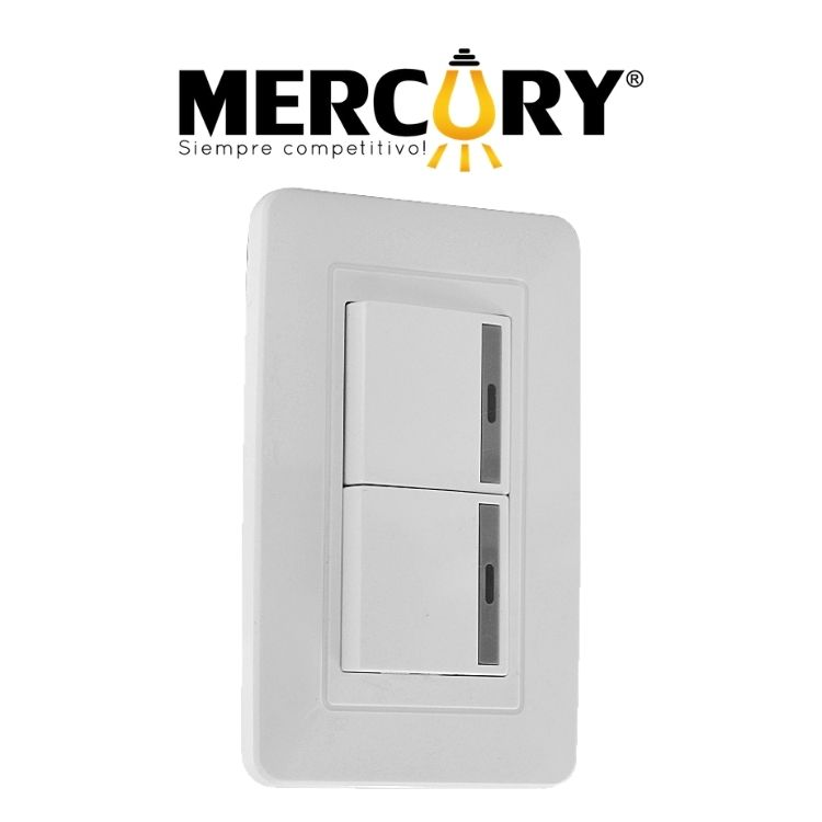 REF ETI09  INTERRUPTOR DOBLE MERCURY ECO
