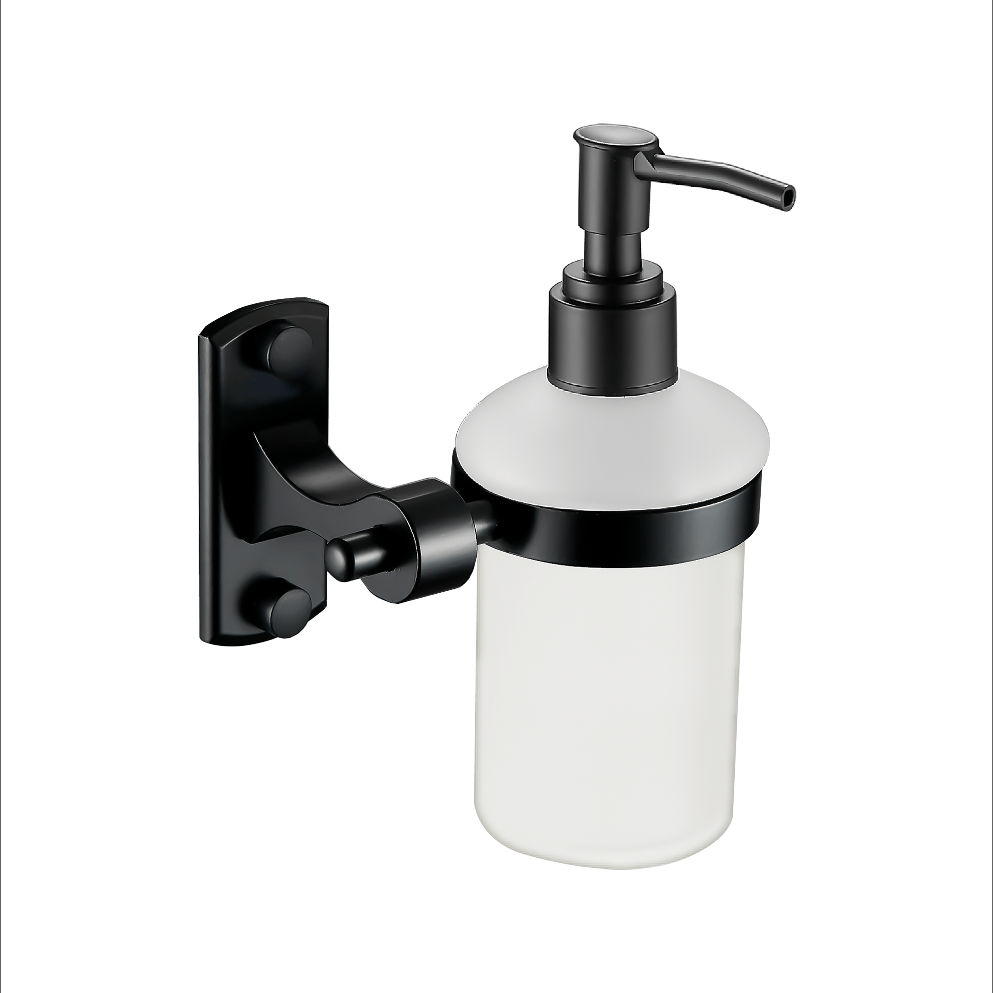 REF YW142-07-D DISPENSADOR DE JABON BASE RECTANGULAR EN ALUMINIO COLOR NEGRO MARCA BOCCHERINI