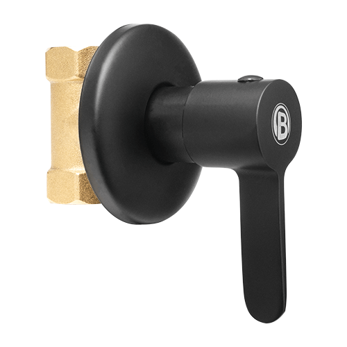REF YW619-07 REGISTRO DUCHA REDONDO NEGRO