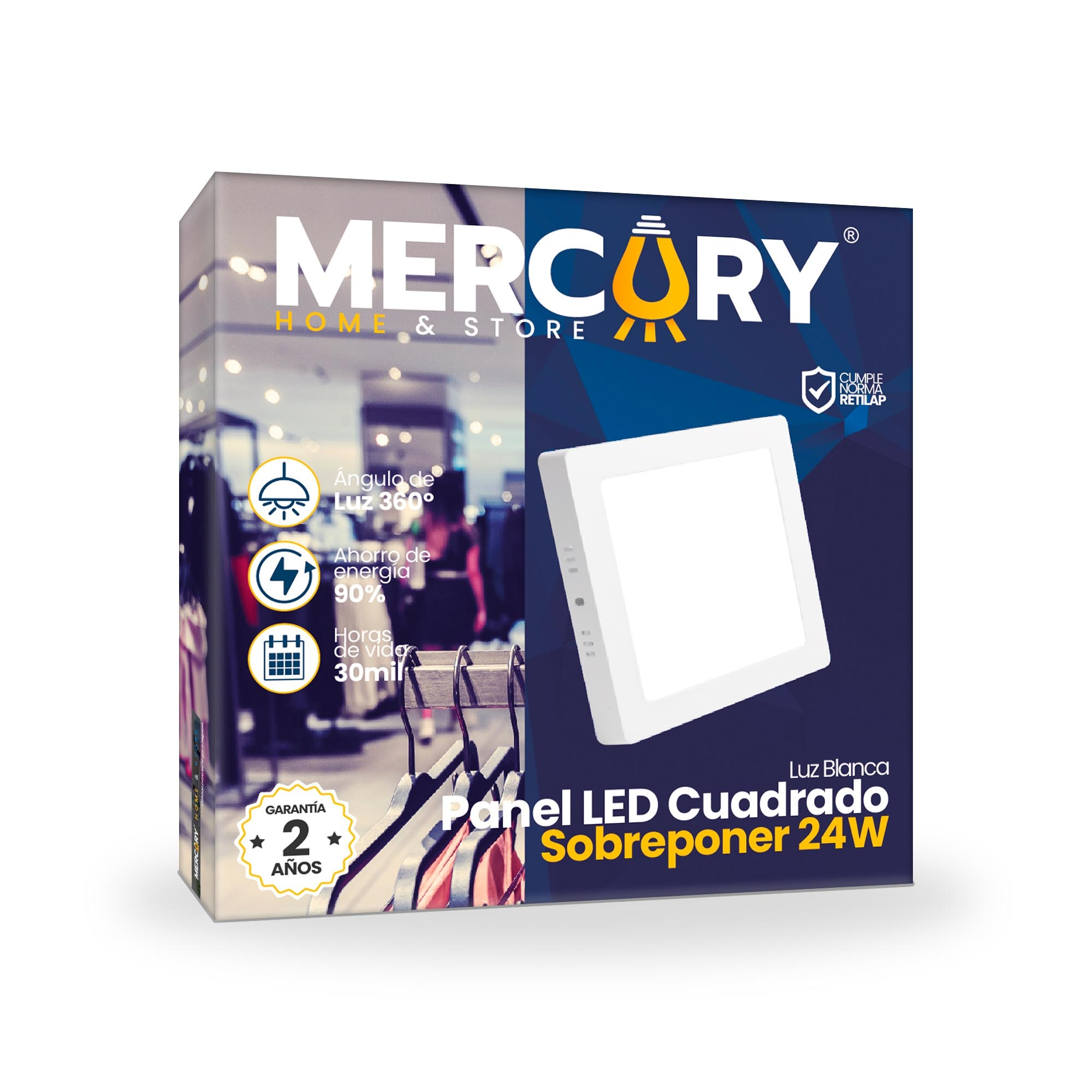 REF IPL28 PANEL 24W CUADRADA SOBREPONER