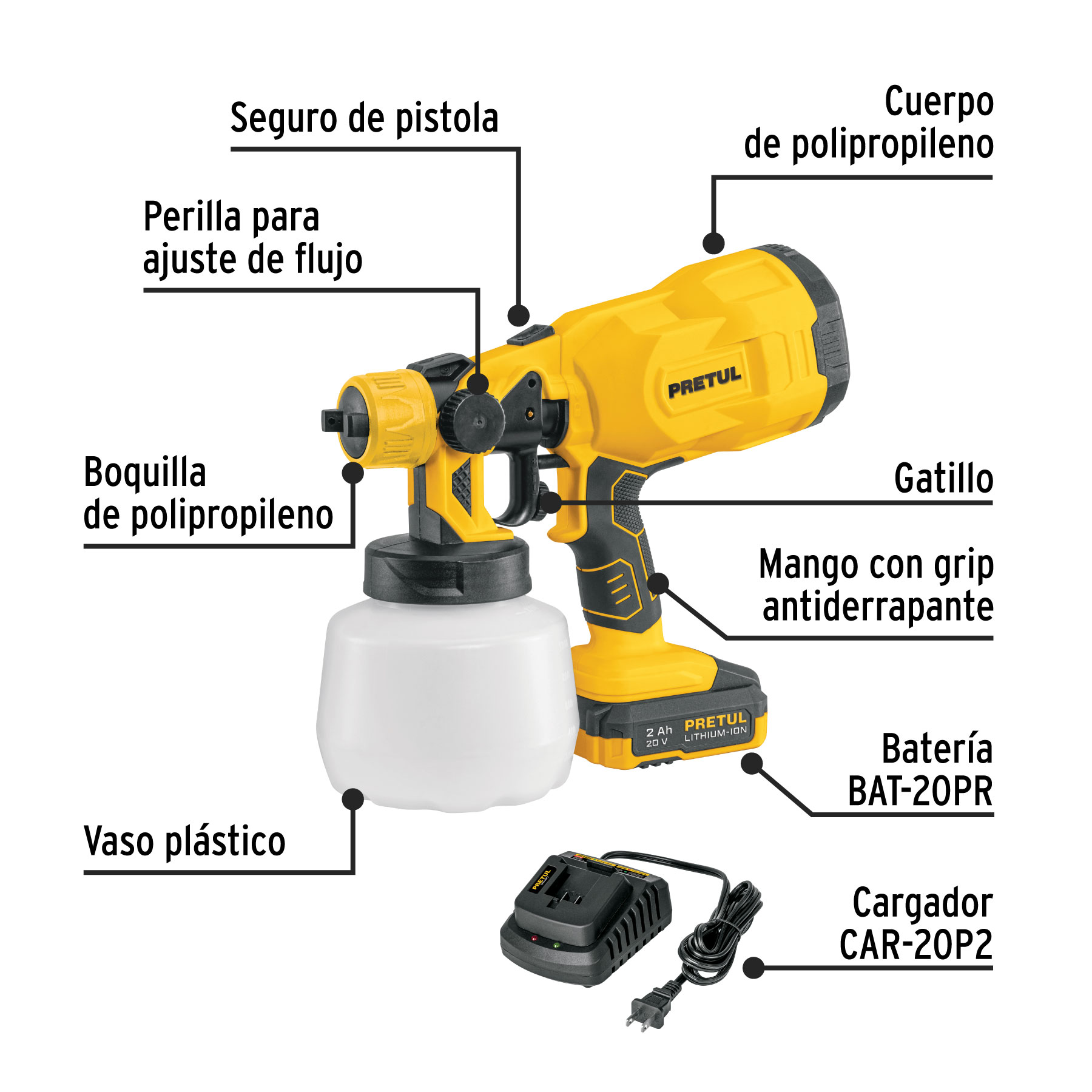 REF 29010 PISTOLA INALAMBRICA PARA PINTAR