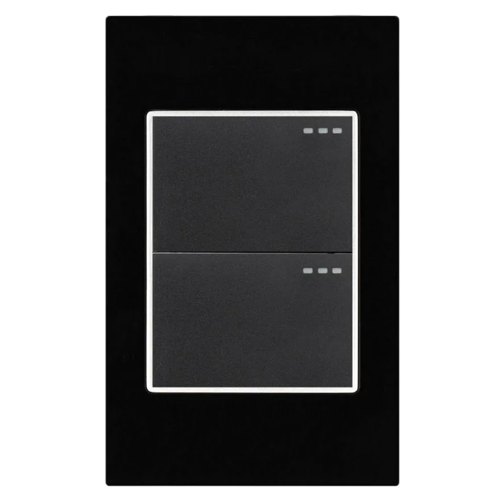 REF ETI53 INTERRUPTOR DOBLE BLACK  MIRROR