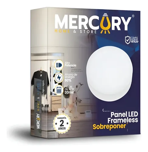 REF IPL227 PANEL 48W FRAMESS SOBREPONER  REDONDO