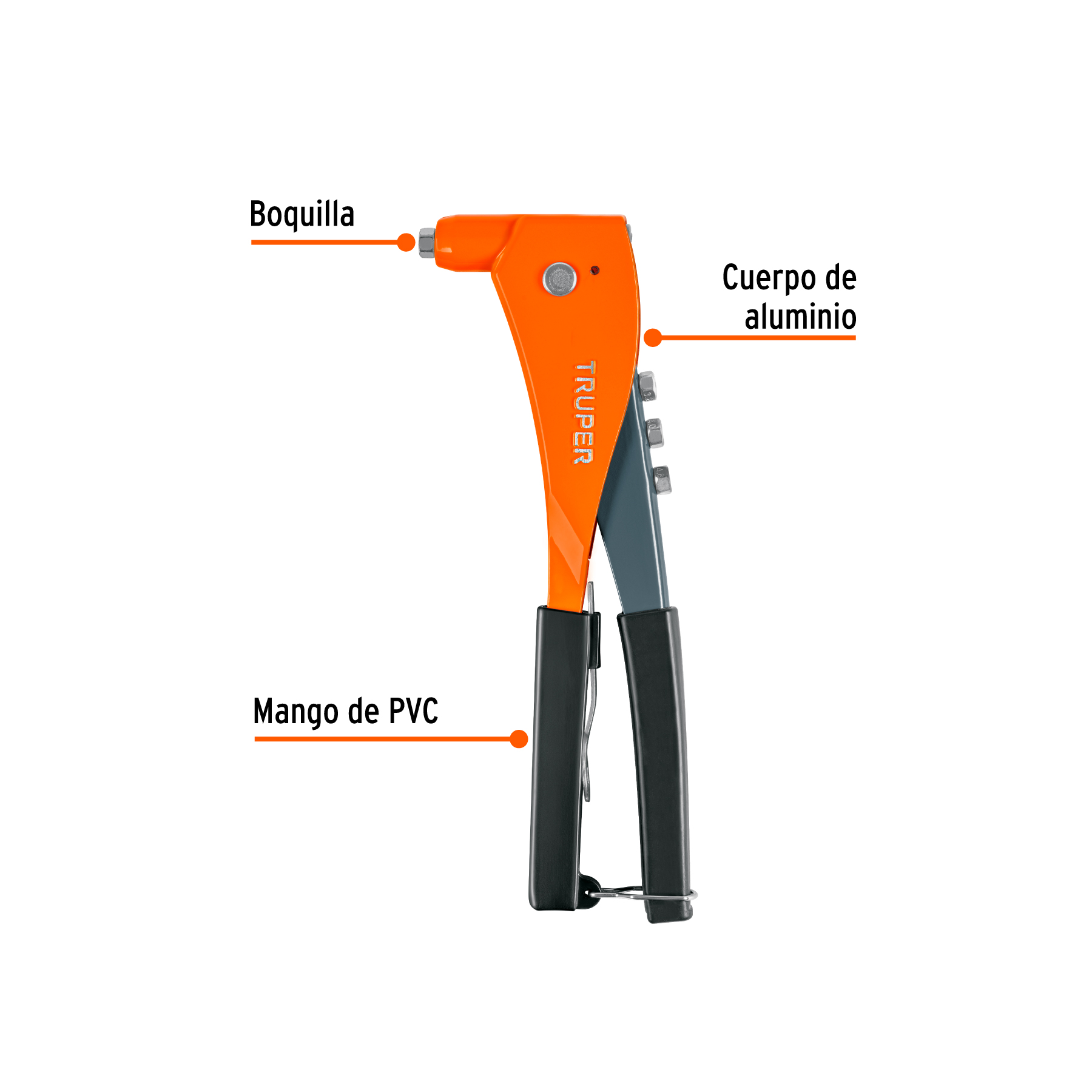 REF 17960 REMACHADORA DE 10" CON BOQUILLAS INTERCAMBIABLES MARCA TRUPER