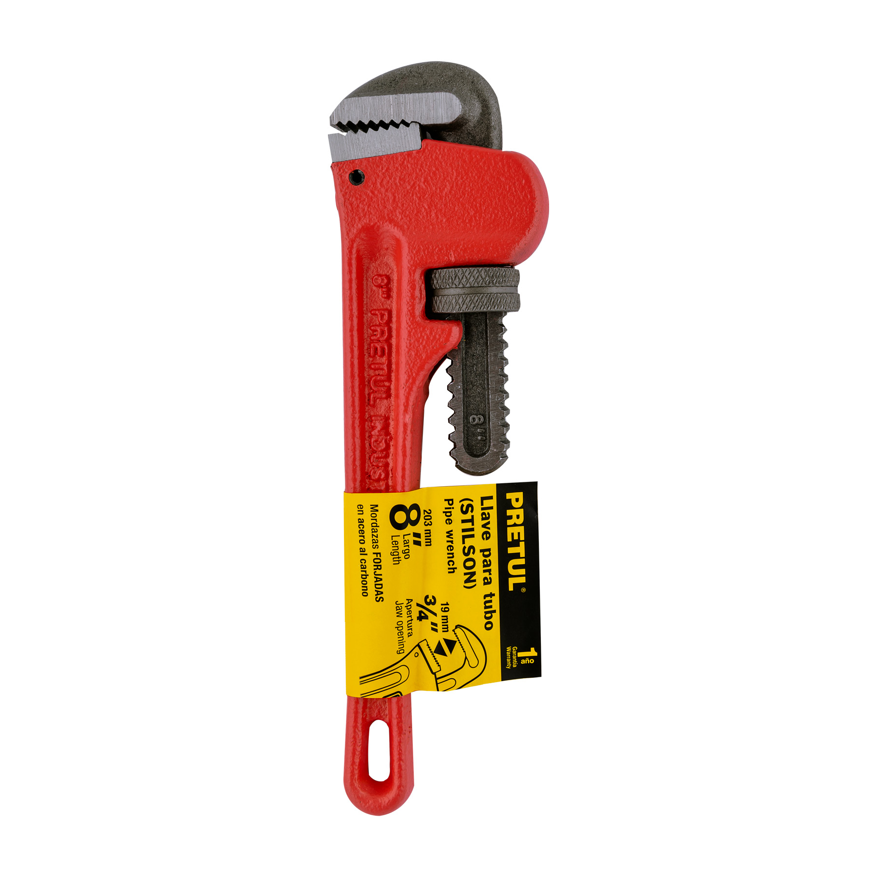 REF 22010 LLAVE PARA TUBO DE 8" STILSON MARCA PRETUL