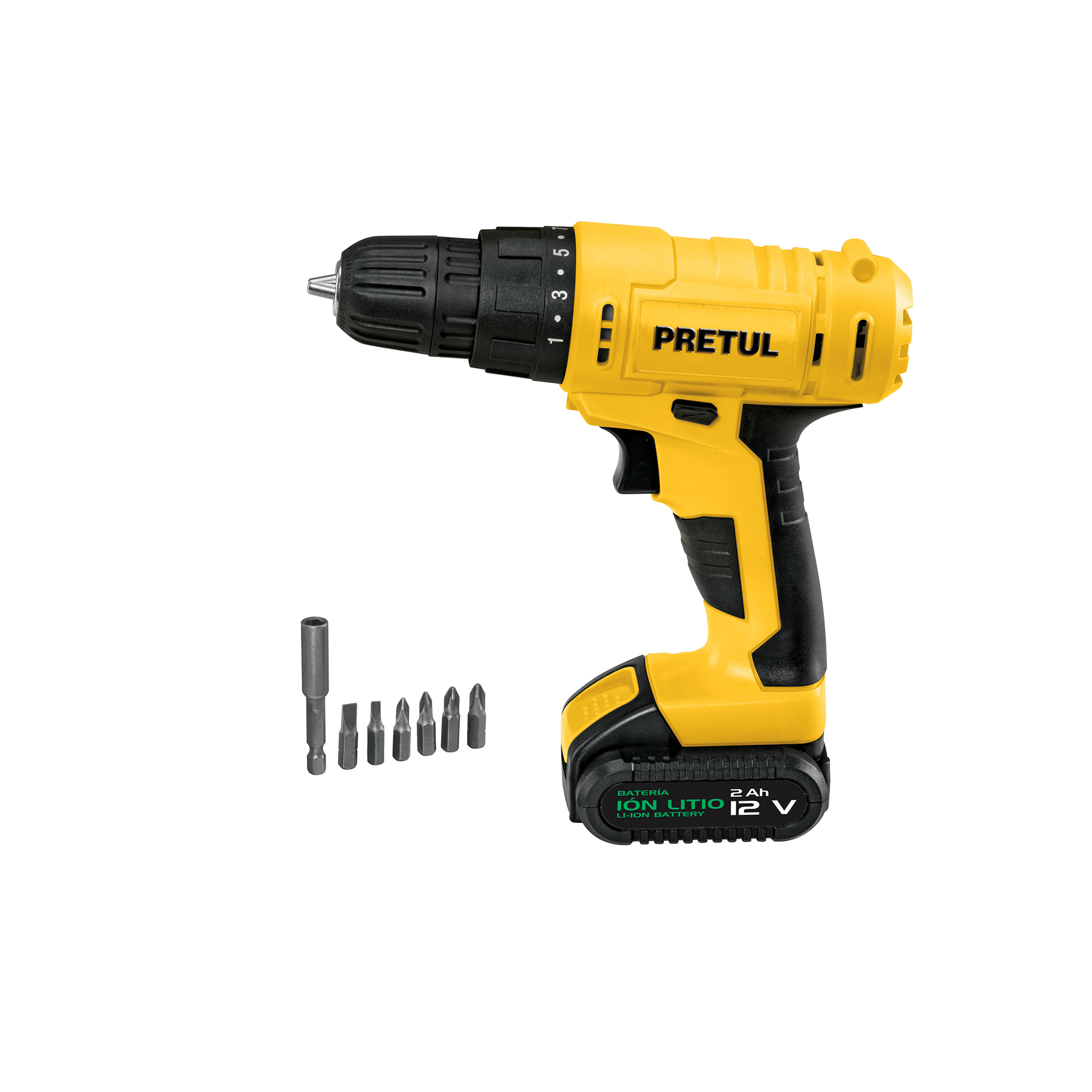 REF 29975 TALADRO INALAMBRICO 3/8, 12 V MARCA PRETUL